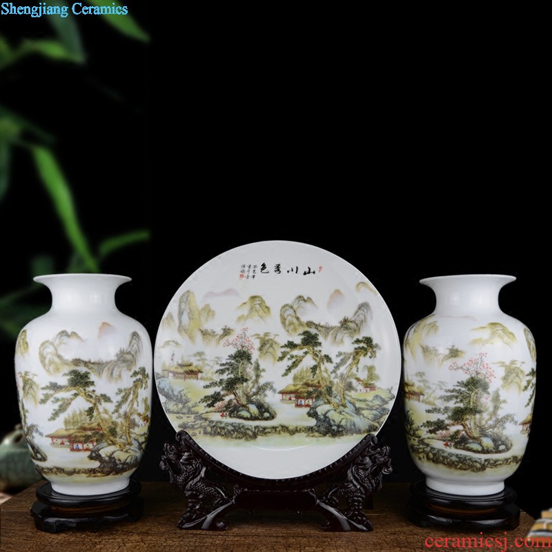 Jingdezhen ceramics Three Yang kaitai sitting room home decoration Feng shui furnishing articles wine lucky sheep and arts and crafts