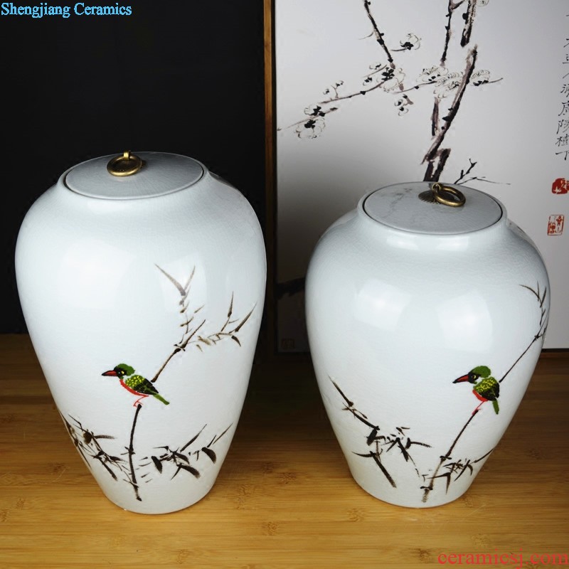 Jingdezhen ceramics The ancient powder enamel antique vase Chinese ancient frame handicraft furnishing articles sitting room