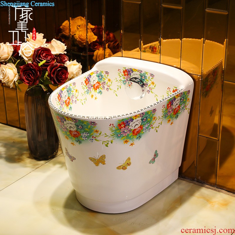 M beautiful ceramic art basin mop mop pool ChiFangYuan one-piece mop pool 42 cm diameter broken tile