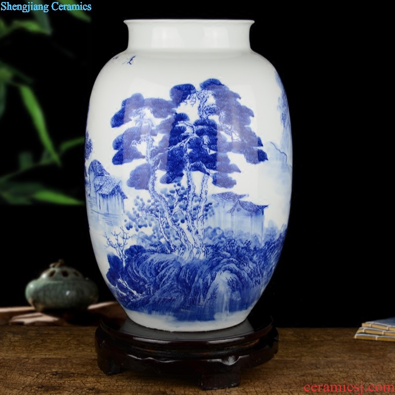 Jingdezhen ceramic general pot of modern American golden vase flower arrangement sitting room luxury household soft adornment is placed