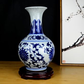 Jingdezhen ceramics Kiln archaize crack glaze jun porcelain vase household of Chinese style the sitting room porch large furnishing articles