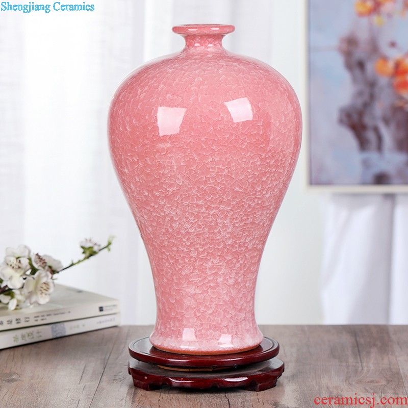 Jingdezhen ceramic vase office furnishing articles yellow sitting room TV ark household decorates porch ark crafts