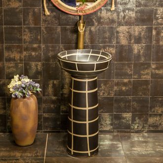 M beautiful ceramic basin one-piece lavabo trumpet the post you small family floor type lavatory basin of vertical column