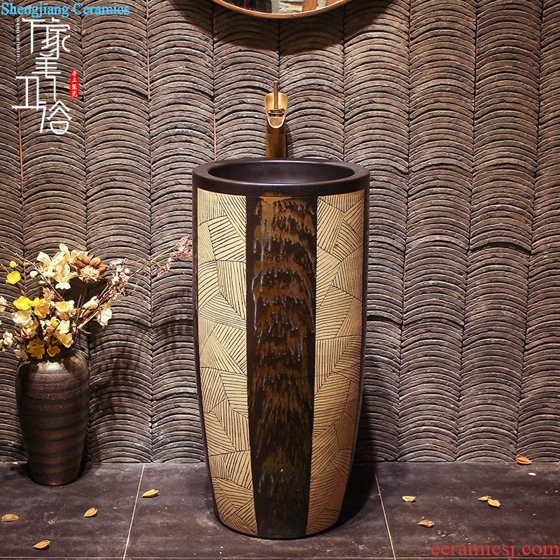 Lavabo ceramic column toilet bowl washing pool balcony sink lavatory toilet pillar landing