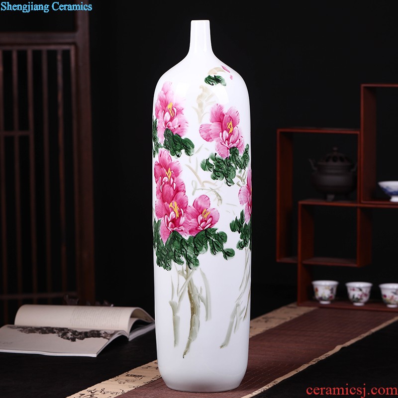 Jingdezhen ceramic vase furnishing articles manual creative porcelain flower arrangement sitting room is contracted and fashionable household adornment furnishing articles