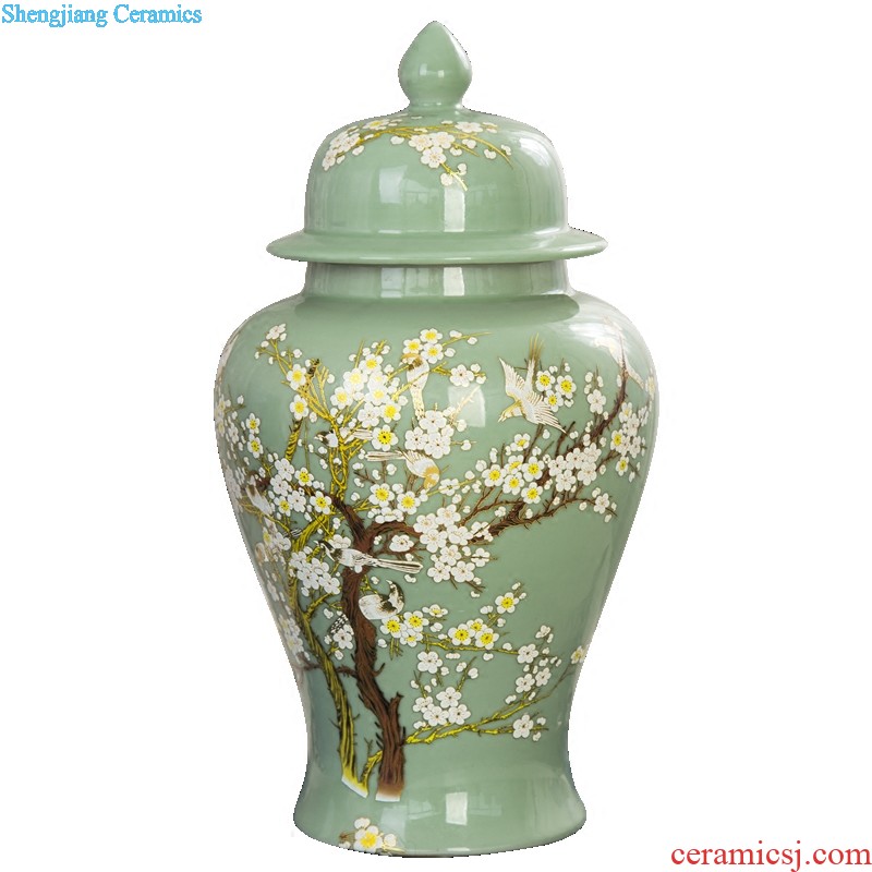 Jingdezhen ceramics hand-painted modern new Chinese vase flower arrangement sitting room home furnishing articles on your table