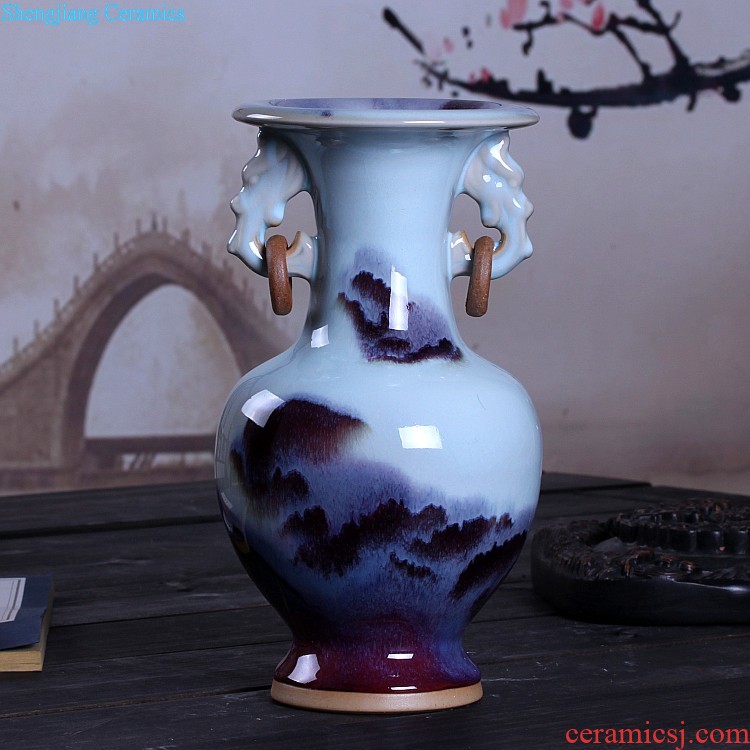 New Chinese style ceramic vase flower arranging dried flowers sample room TV cabinet table furnishing articles the sitting room porch soft decoration