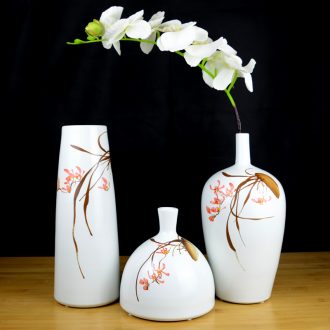 Jingdezhen ceramic hand-painted vases, dried flowers flower arrangement sitting room TV ark of new Chinese style household adornment handicraft furnishing articles