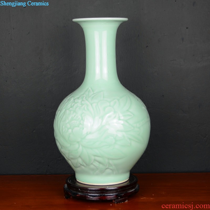 Light of jingdezhen ceramic vase luxury furnishing articles north European style living room dry flower arranging flowers lucky bamboo flowers home decoration