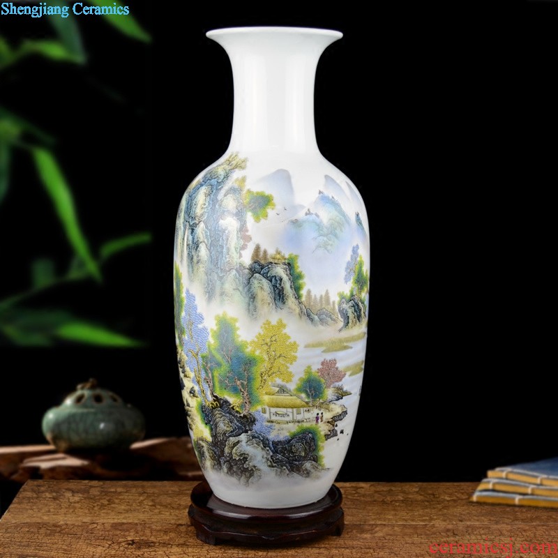 Jingdezhen ceramics Three Yang kaitai sitting room home decoration Feng shui furnishing articles wine lucky sheep and arts and crafts