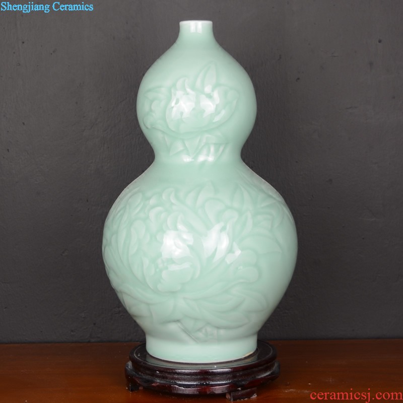 Light of jingdezhen ceramic vase luxury furnishing articles north European style living room dry flower arranging flowers lucky bamboo flowers home decoration