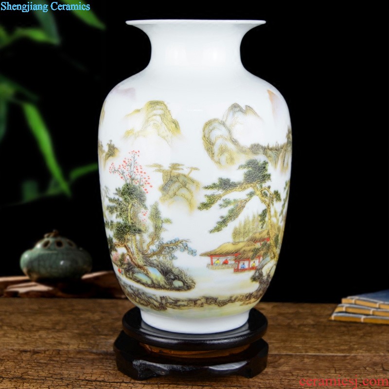 Jingdezhen ceramics Three Yang kaitai sitting room home decoration Feng shui furnishing articles wine lucky sheep and arts and crafts