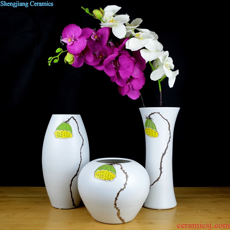 Jingdezhen ceramic creative contracted sitting room white vase dry flower flower art TV cabinet table decorations furnishing articles