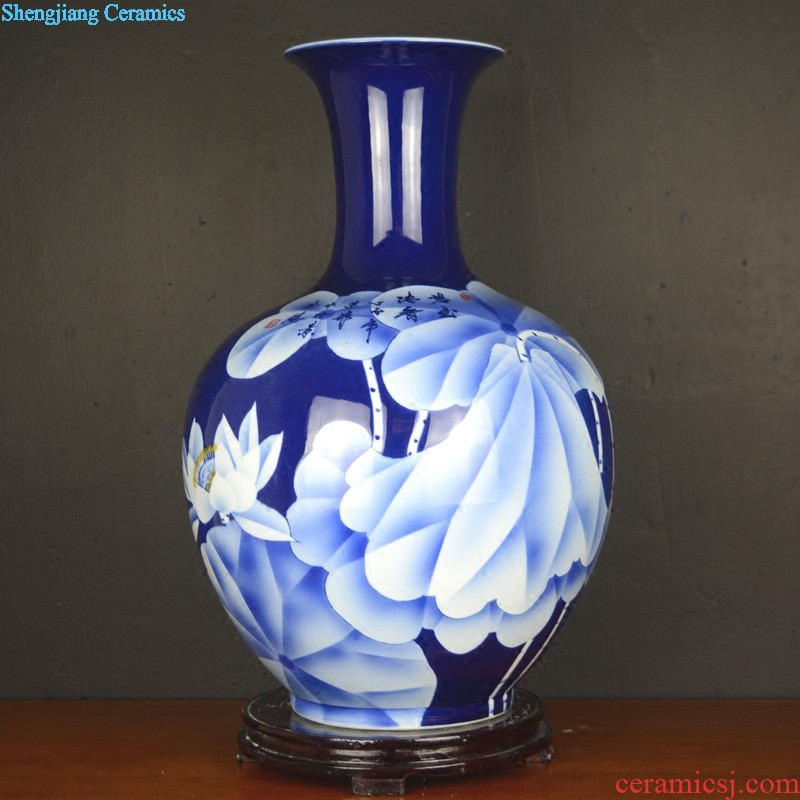 General blue and white porcelain jar ceramic furnishing articles sitting room old antique hand-painted jingdezhen ceramics vase household ornaments