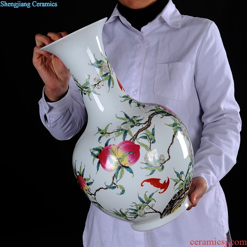 Jingdezhen ceramics vases, flower arranging is small gourd crafts hand-painted vases furnishing articles home sitting room adornment