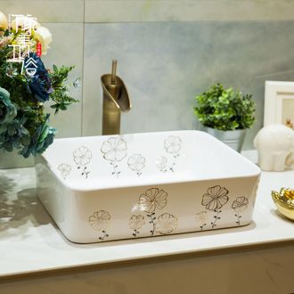 Ceramic basin stage basin sinks art circle european-style hand-painted toilet lavabo, the colour flower