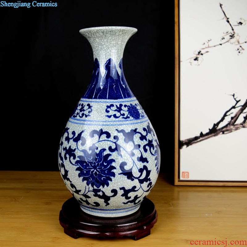 Jingdezhen ceramics Kiln archaize crack glaze jun porcelain vase household of Chinese style the sitting room porch large furnishing articles