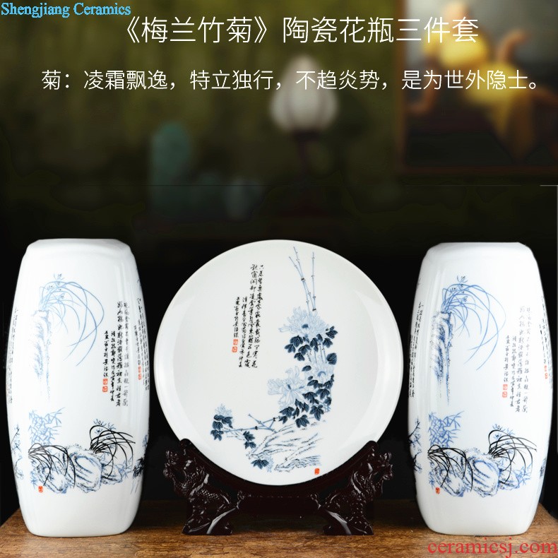 Jingdezhen ceramics flower vase new Chinese style restoring ancient ways is sitting room home rich ancient frame adornment handicraft furnishing articles