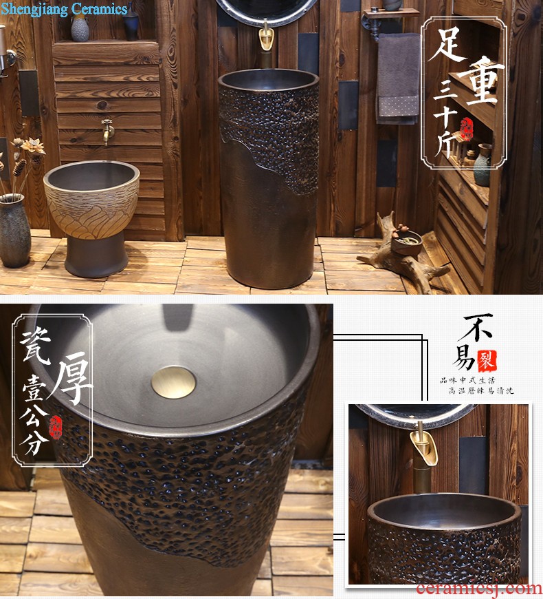 Jia depot basin of Chinese style restoring ancient ways on the ceramic lavatory circle Archaize toilet lavabo birdbath household