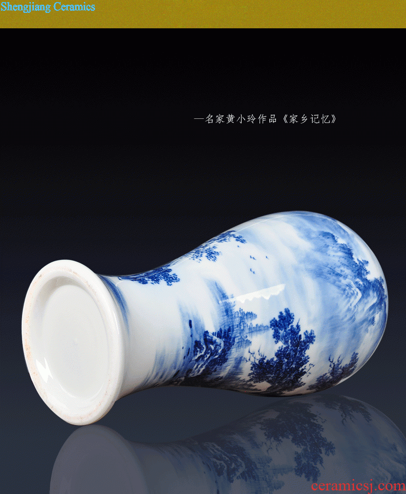 Ceramic vase Large jingdezhen vase furnishing articles Living room flower arranging machine high vase furnishing articles ornaments