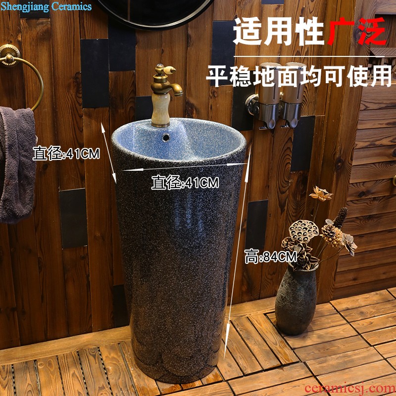 Jia depot ceramic column basin one lavatory floor toilet lavabo balcony small family of the basin that wash a face