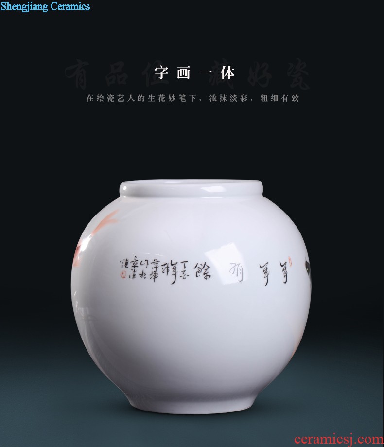 Contracted and contemporary big vase The sitting room TV ark furnishing articles Dried flower flower machine of Europe type restoring ancient ways home act the role ofing jingdezhen ceramics