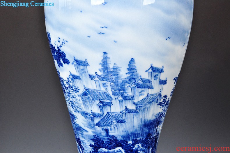 Ceramic vase Large jingdezhen vase furnishing articles Living room flower arranging machine high vase furnishing articles ornaments