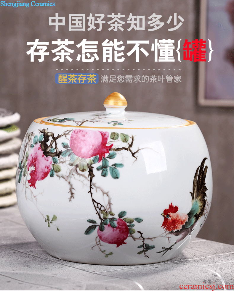 King seal caddy ceramic storage tank Pu-erh tea can save POTS of jingdezhen manual tea POTS