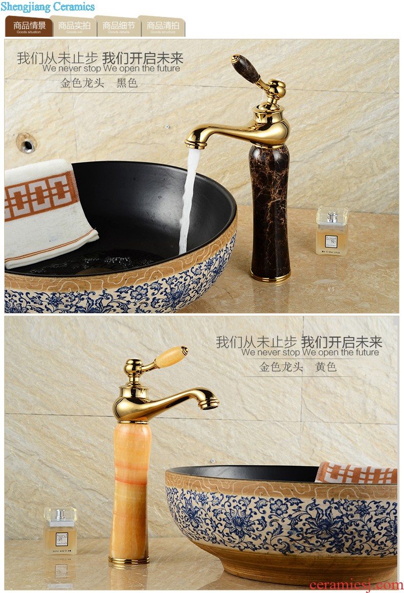 Koh larn, qi Jingdezhen ceramic lavabo A022 stage basin basin is the basin that wash a face carved art restoring ancient ways