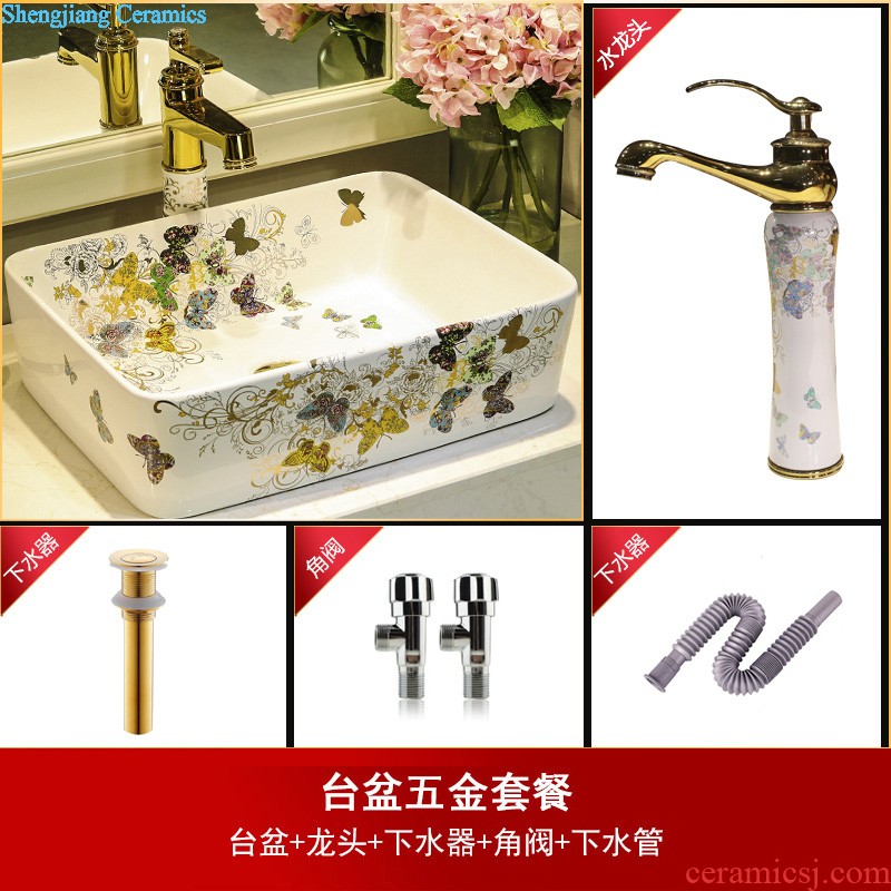 The stage basin on the ceramic lavabo lavatory toilet basin round basin art basin to wash gargle