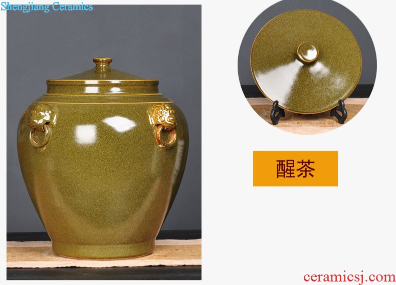 Large restoring ancient ways of jingdezhen ceramic vase famous hand-painted ground flower arranging new Chinese style household furnishing articles sitting room adornment