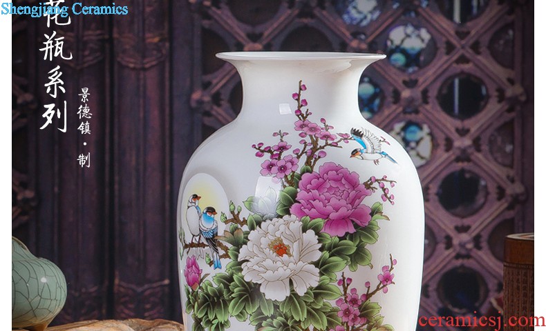 Jingdezhen European ceramic vase furnishing articles home sitting room TV ark dried flowers flower arrangement soft adornment porch decoration