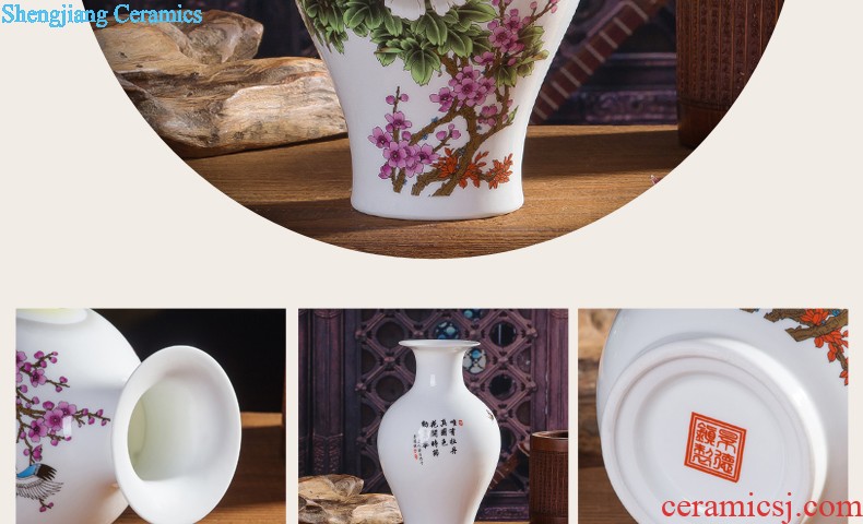 Jingdezhen European ceramic vase furnishing articles home sitting room TV ark dried flowers flower arrangement soft adornment porch decoration