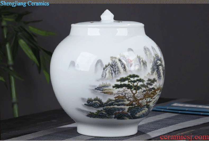 To make Jingdezhen ceramic fish cylinder furnishing articles Household act the role ofing is tasted the study desktop decoration small writing brush washer narcissus basin