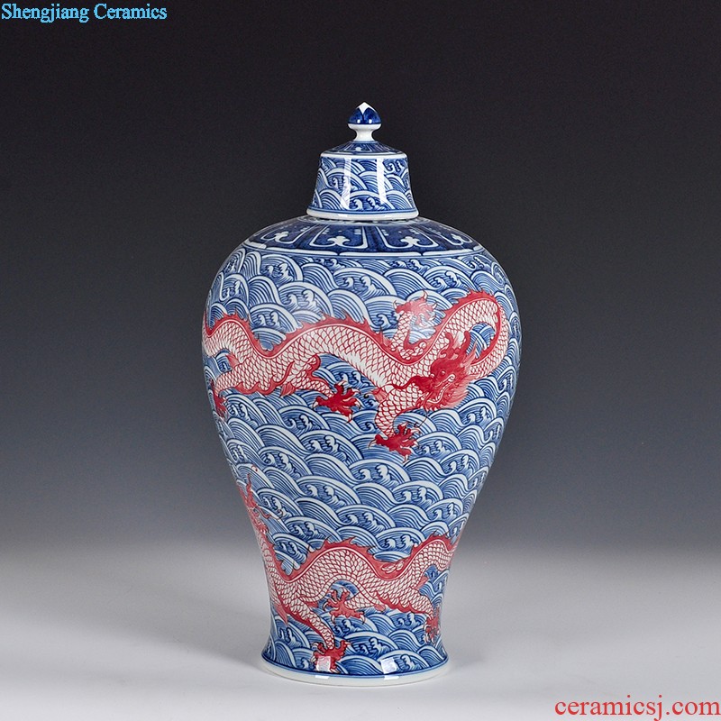 Classical jingdezhen ceramics hand-painted antique blue and white porcelain vases, furnishing articles sitting room home decoration handicraft decoration