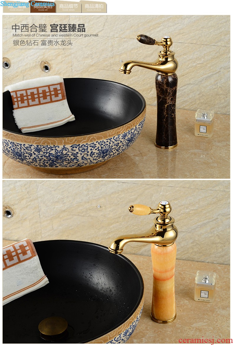 Koh larn, qi Jingdezhen ceramic lavabo A022 stage basin basin is the basin that wash a face carved art restoring ancient ways