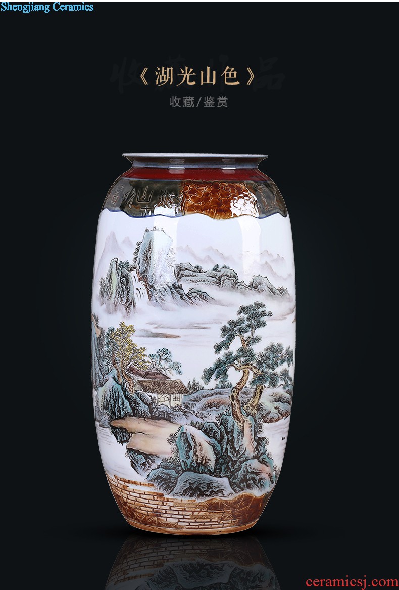 Jingdezhen ceramics vase hand-painted thin bamboo fetal porcelain Chinese style household act the role ofing is tasted the sitting room porch TV ark furnishing articles