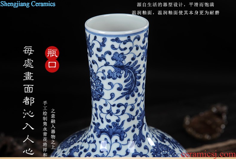 Modern Chinese jingdezhen ceramics vase landing Hotel club house sitting room place large arts and crafts