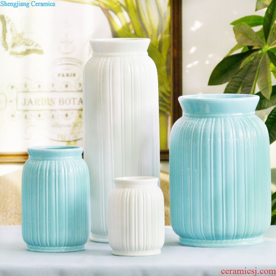 Hand draw blue and white porcelain, porcelain in jingdezhen ceramic vase new colorful ceramic vases, furnishing articles antique furniture