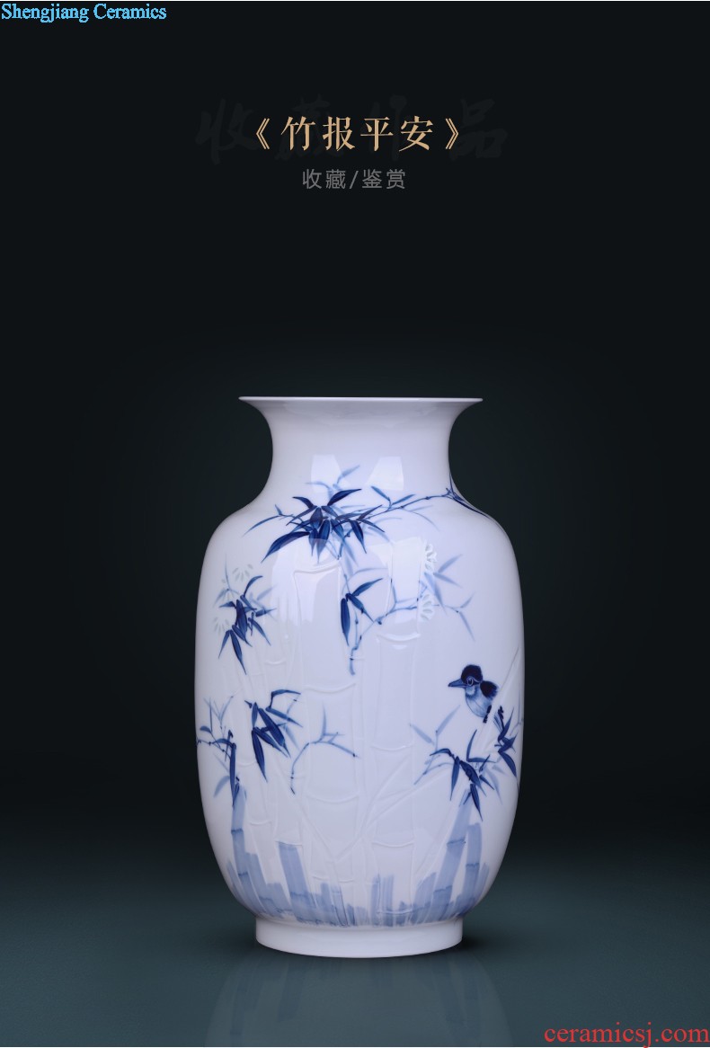 Jingdezhen famous masterpieces hand-painted ceramic vase sitting room place table, TV ark home decoration decoration