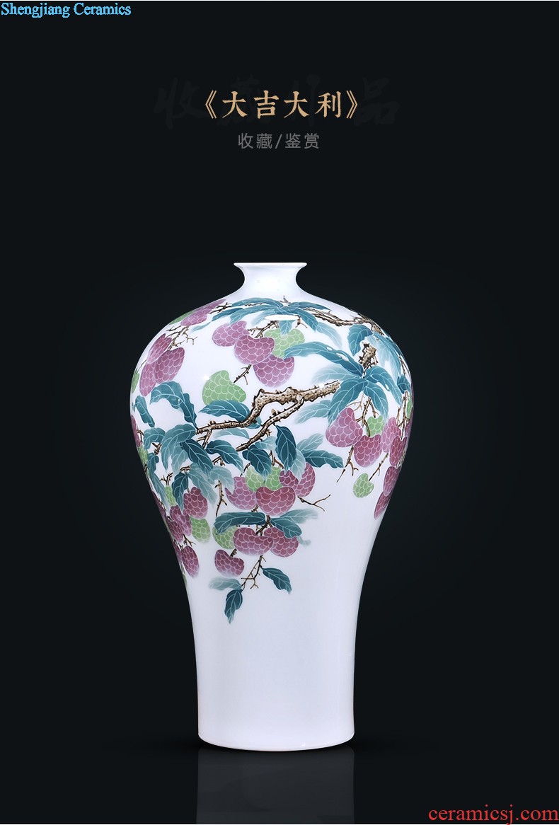 Hand painted pottery and porcelain vase decoration decoration mesa place jingdezhen famous handicraft sitting room place of blue and white porcelain