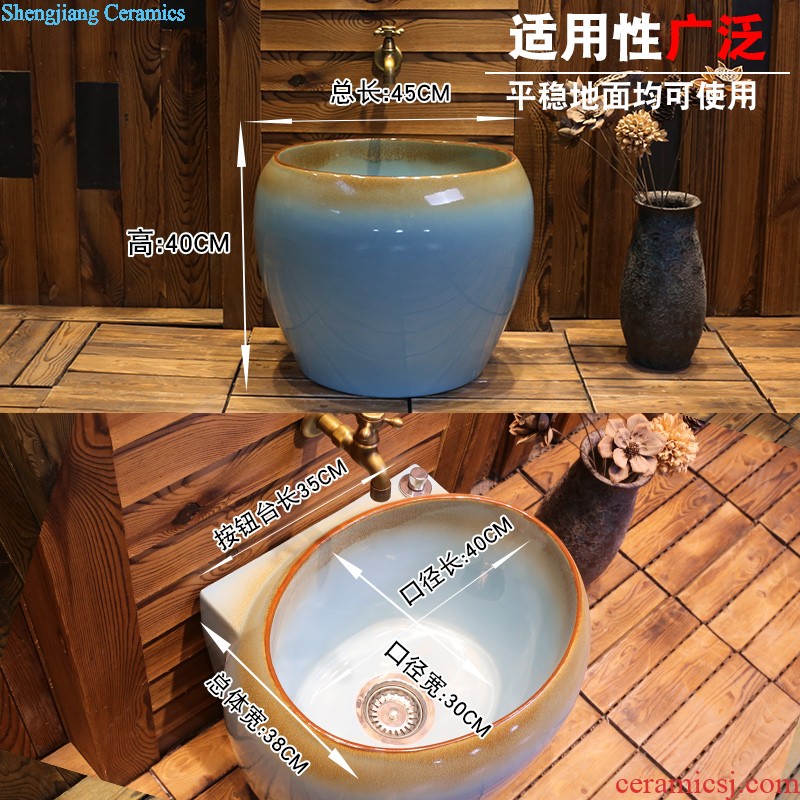 Jia depot ceramic mop pool balcony mop pool automatic toilet water basin large floor mop bucket mop mop