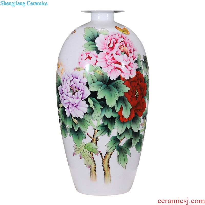 Ceramic ears and furnishing articles furnishing articles vase Imitate antique porcelain kiln sitting room of Chinese style household ornaments