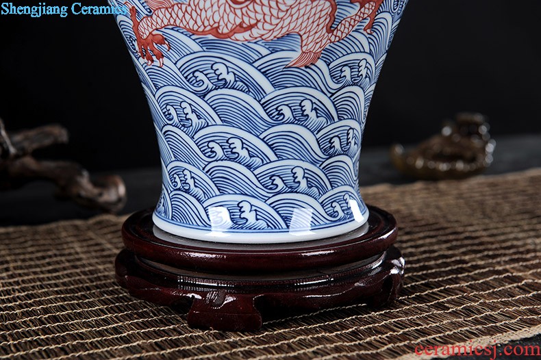 To make New Chinese style living room decoration vase furnishing articles restaurant jingdezhen ceramic storage tank storage POTS caddy