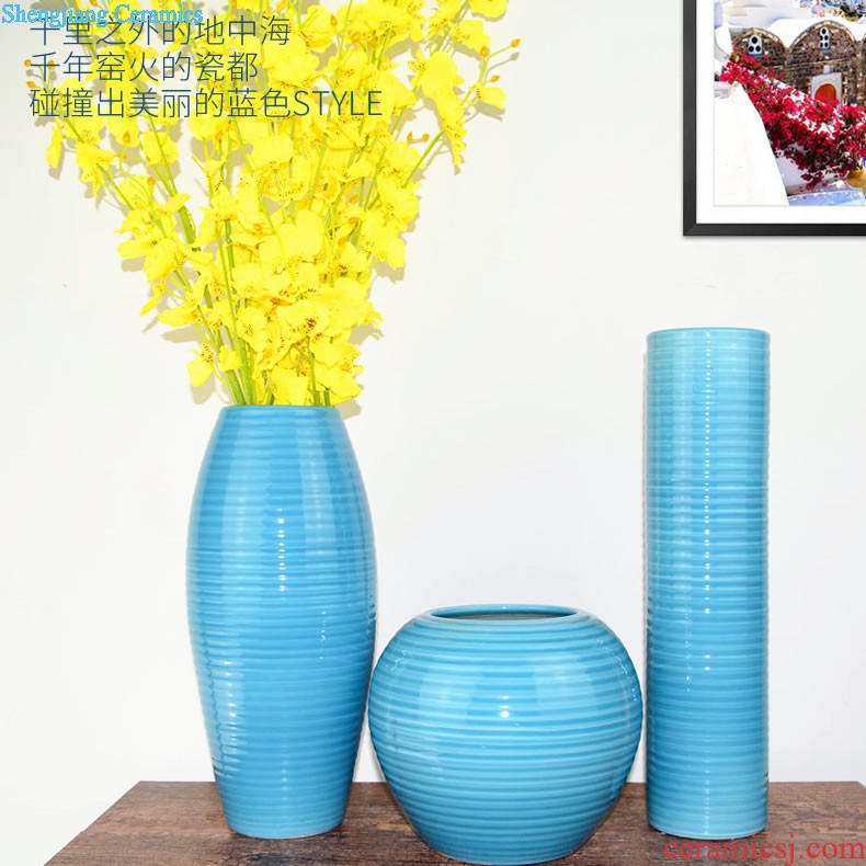 Jingdezhen ceramics glaze crystal vase flower arranging flowers sitting room, the new Chinese style household adornment handicraft furnishing articles