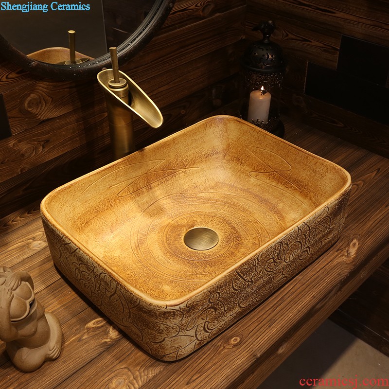 Jia depot stage basin ceramic lavabo archaize waist drum basin of Chinese style restoring ancient ways art basin of household toilet