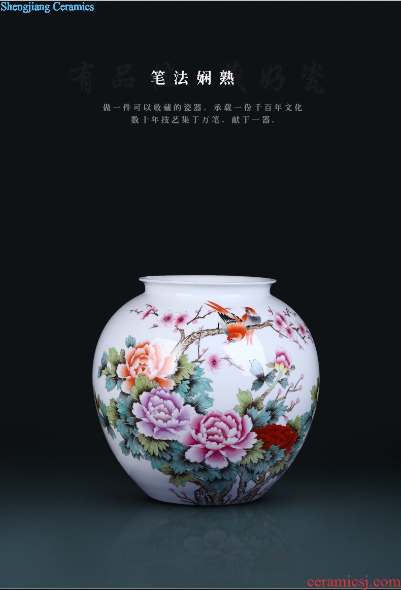 Jingdezhen ceramics archaize floor pastel big vase decoration home sitting room mesa restoring ancient ways furnishing articles of handicraft