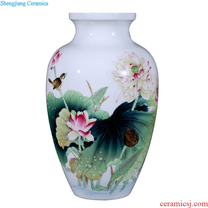 Jingdezhen ceramics Antique Chinese style classical vase youligong red dragon grain mei bottle Home sitting room adornment furnishing articles