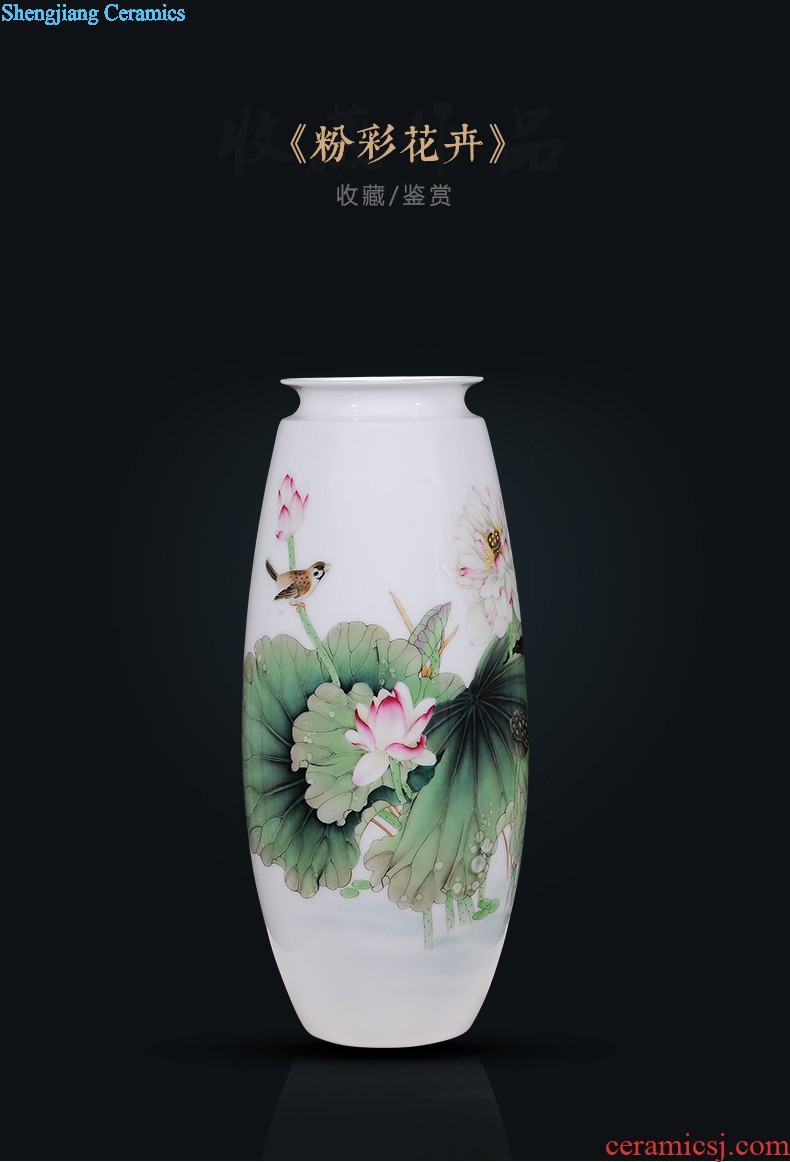 General household of Chinese style classical hand painted blue and white porcelain vase antique porcelain pot of jingdezhen ceramics handicraft furnishing articles