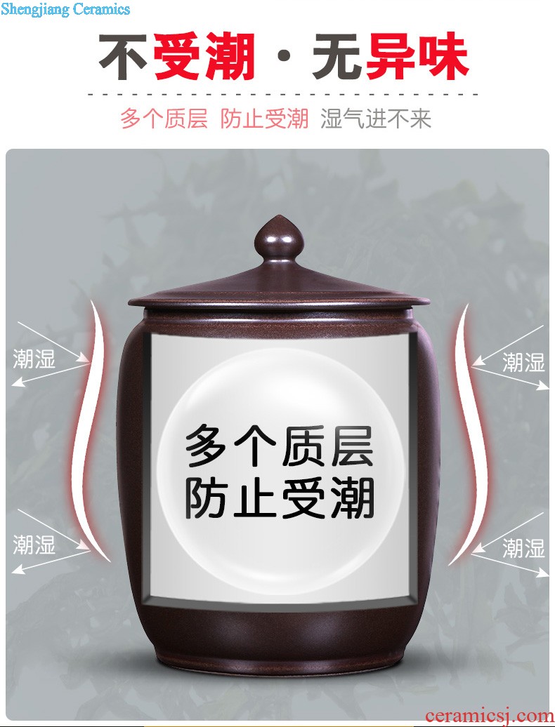 Jingdezhen ceramic tea pot seal pot receives pu-erh tea to wake the tea packing gift box Green tea, red POTS